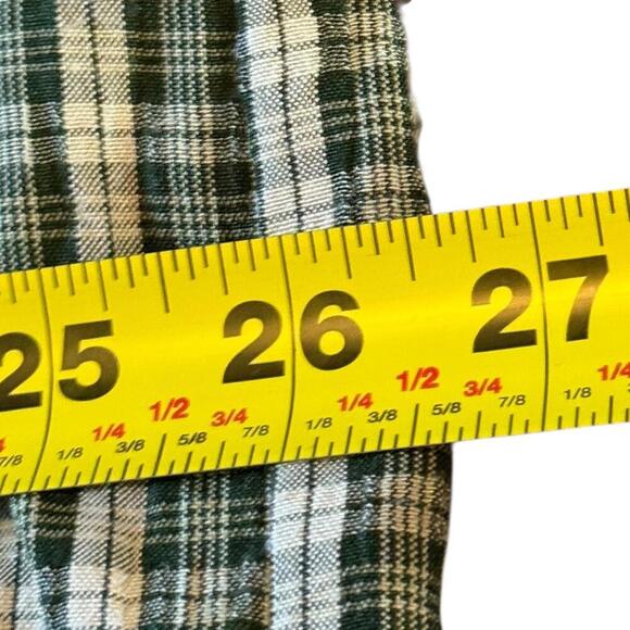 Pelle Pelle Marc Buchanan Green Plaid Button-Up Shirt Men’s XXL Y2K Streetwear - Picture 7 of 8